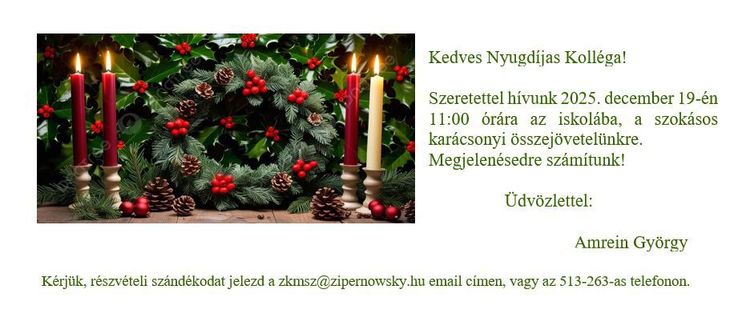 Meghívó karácsonyi ünnepségre