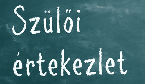 Szülői értekezlet