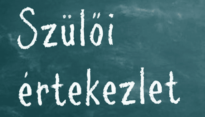 Szülői értekezlet